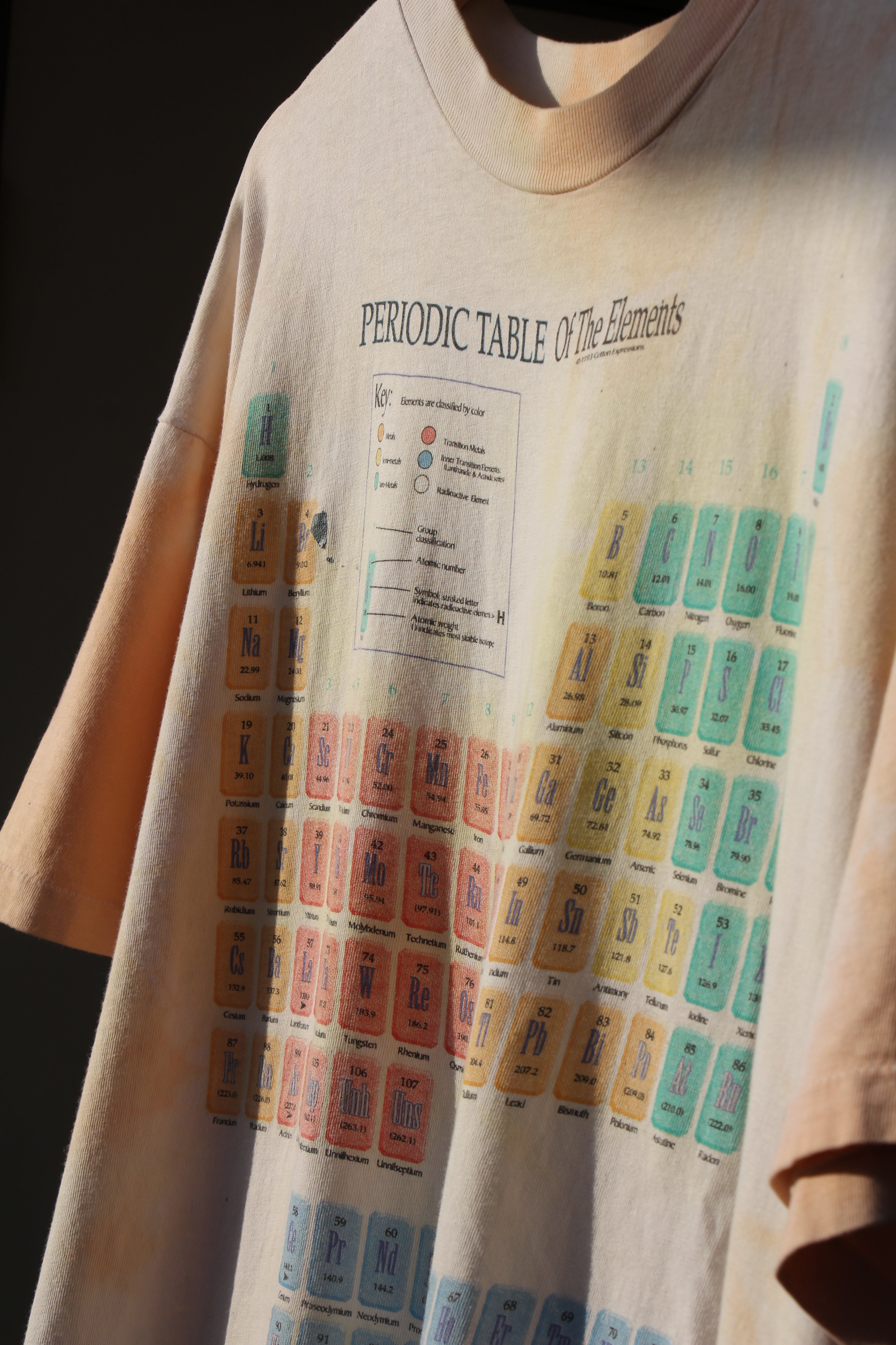 【90s】Hanes　ヘインズ　ヴィンテージ元素記号Tシャツ